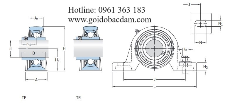 Bản vẽ vòng bi SY, SYJ - skf